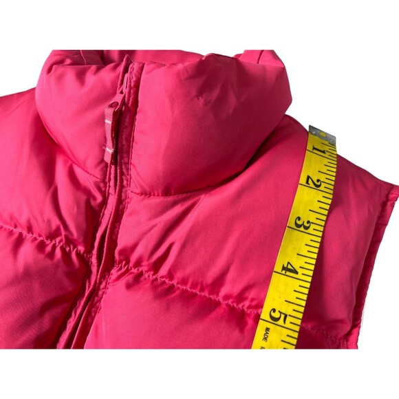 Lands' End Girls Winter Down Puffer Vest  Size 10-12  Pink Jacket  Ski Vest - Picture 5 of 9